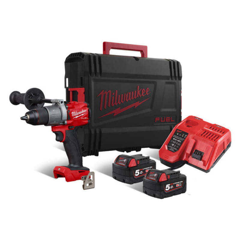 M18 FPD2-502X - TRAPANO AVVITATORE CON PERCUSSIONE 135NM FUEL M18 - 2 BATTERIE DA 5,0AH - MILWAUKEE